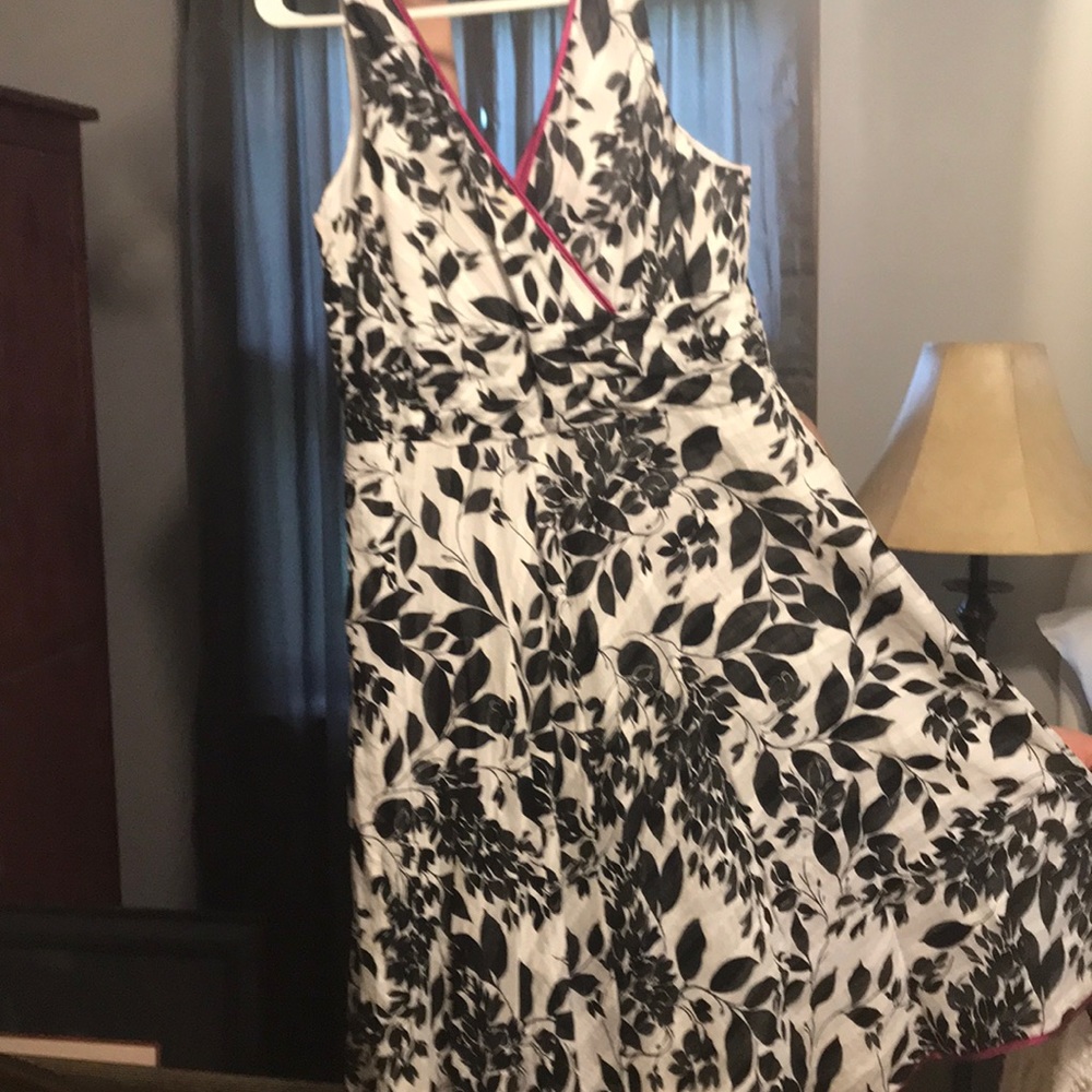 Lane Bryant black & white floral sundress size 14